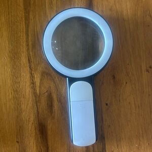 Three levels of brightnes, Black and White Magnifying Glass